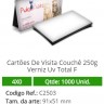 1000 Cartões De Visita Couchê 250g Verniz Uv Total F