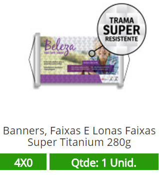 120x60 Faixas Super Titanium 280g