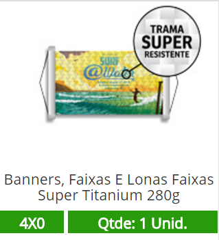 120x70 Faixas Super Titanium 280g