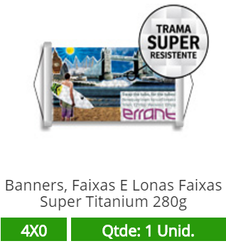 200x60 Faixas Super Titanium 280g