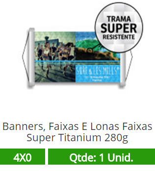 200x80 Faixas Super Titanium 280g