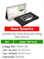 100 Cartões De Visita Reciclato 250g Sem Verniz